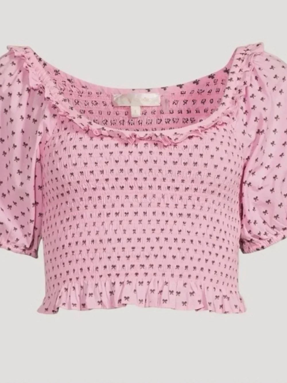 LoveShackFancy Molly Top in Classic Pink